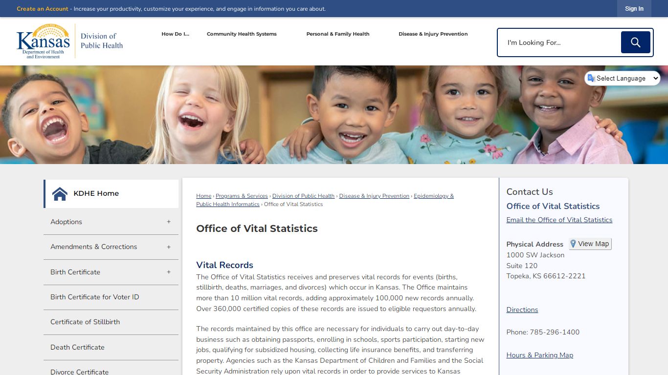 Office of Vital Statistics | KDHE, KS - Kansas